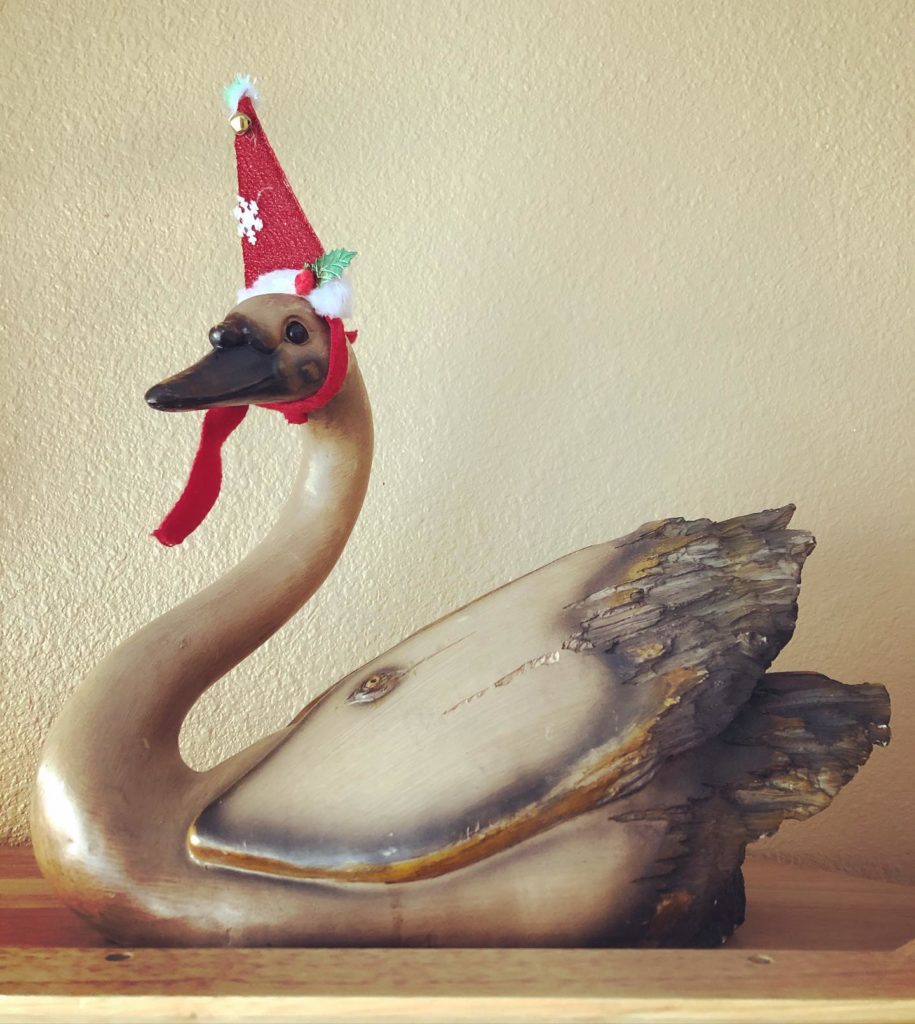 Sven the Christmas Swan Serendipity Wellness Spa