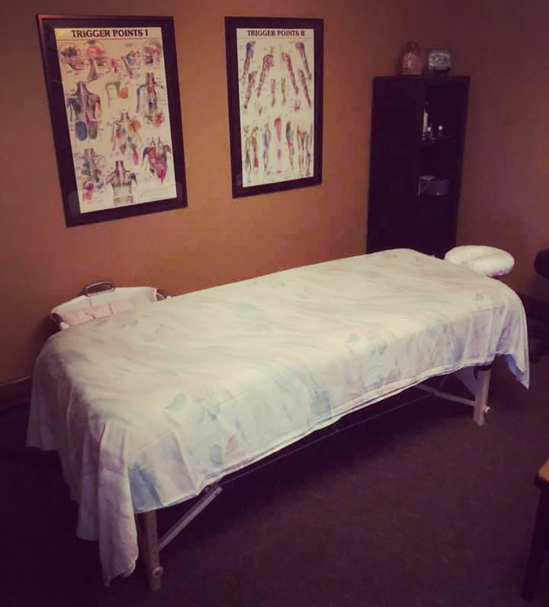 Massage table at Serendipity Wellness Spa