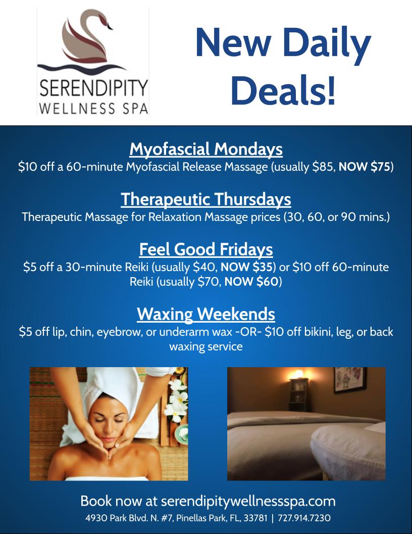 Serendipity Wellness Spa Daily Deals 2023